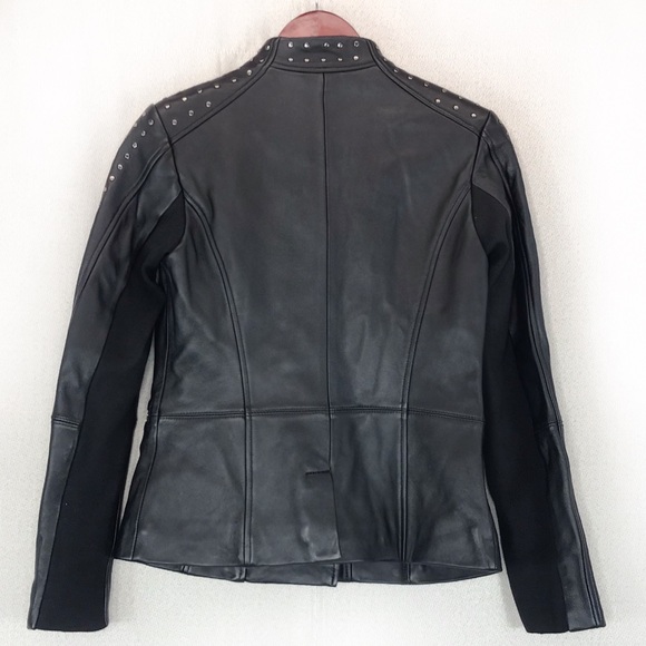 NWOT H by Halson studded moto leather jacket - Picture 5 of 8